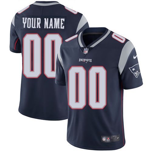 2019 NFL Youth Nike New England Patriots Home Navy Blue Customized Vapor jersey